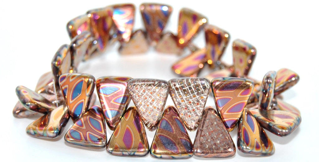 Pressed Beads, Crystal Mixed Colors 5 (00030-MIX-5), Glass, Czech Republic