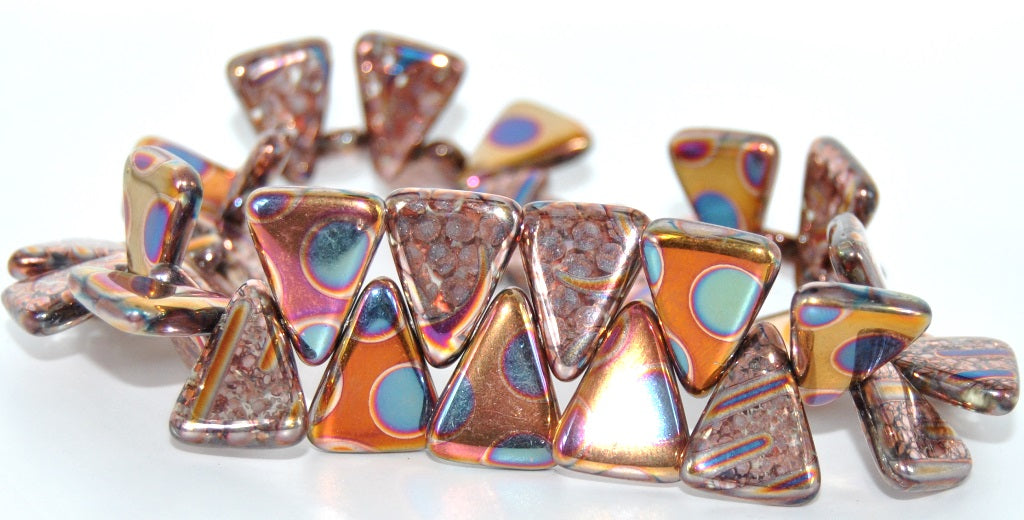 Pressed Beads, Crystal Mixed Colors 3 (00030-MIX-3), Glass, Czech Republic