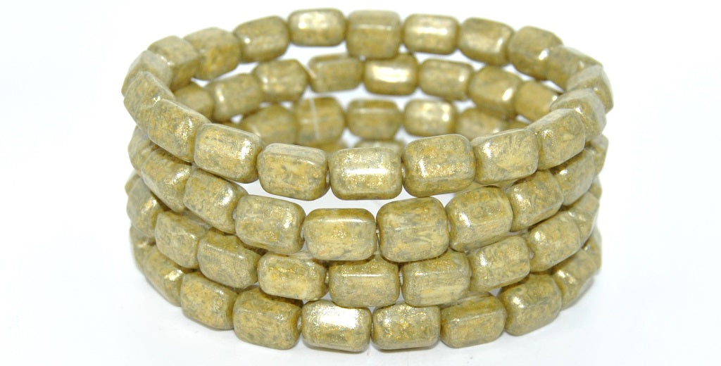 Shaped Pressed Glass Beads,White 84312 34302 (02010-84312-34302), Glass, Czech Republic