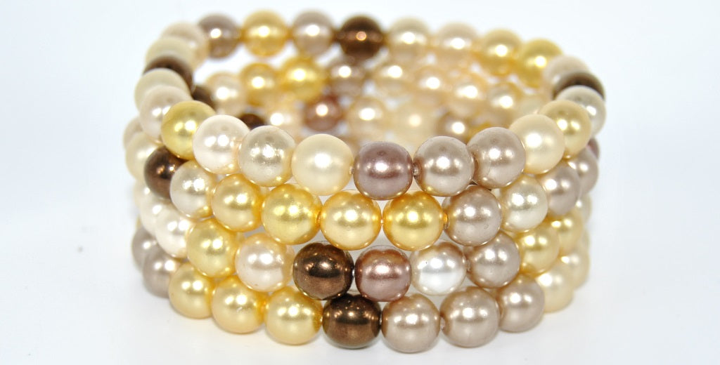 Czech Glass Hand Made Lampwork Beads Lines With Aventurine, Mixed Colors 1 (8-MIX-1), Glass, Czech Republic