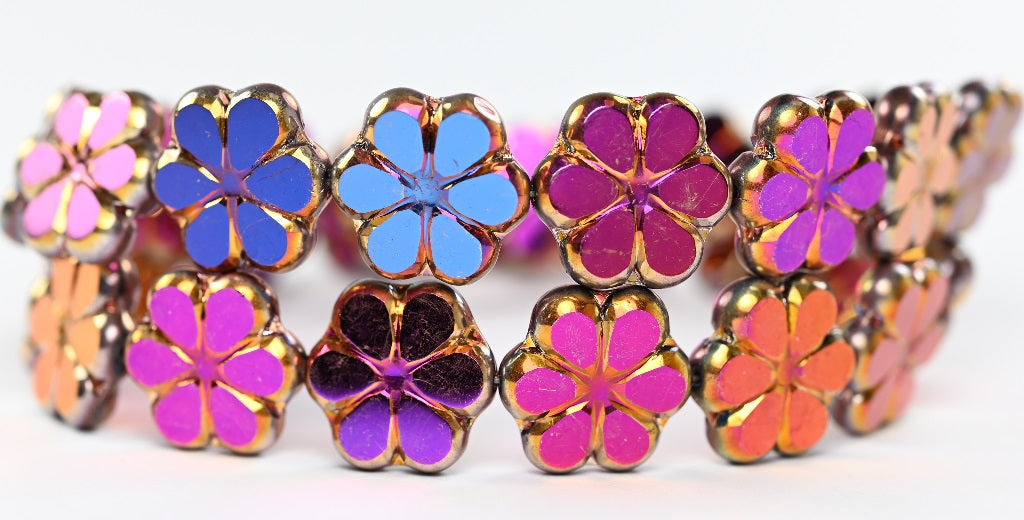 Table Cut Flower Beads, Crystal Sliperit Wz (00030-29500-WZ), Glass, Czech Republic