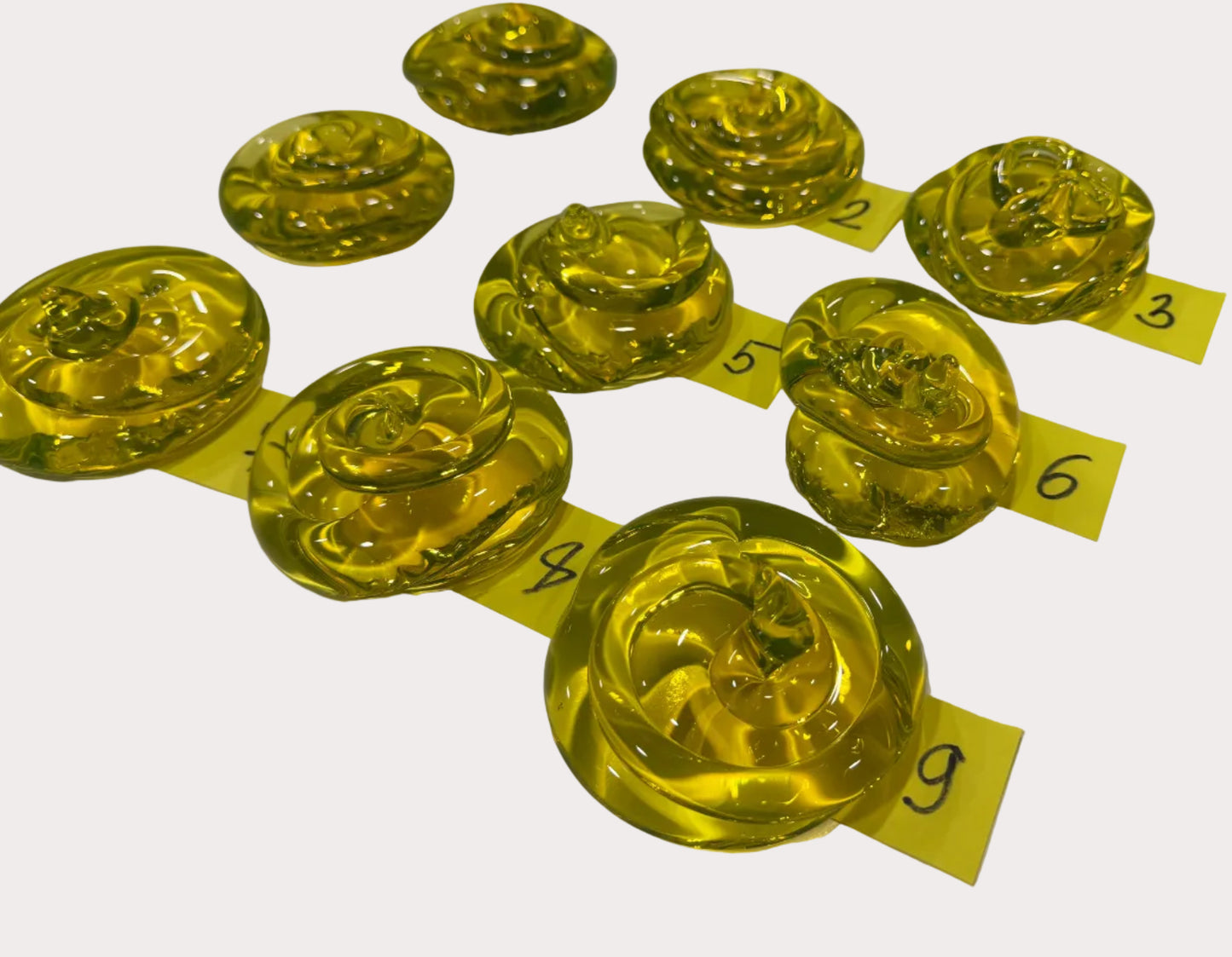 Uranium Glass Poop – Handmade UV-Reactive Art Figurines, Czech Republic