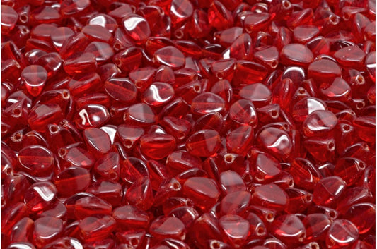 OUTLET 10 grams Pinch Beads, 5 x 5 mm, Transparent Red (90100), Glass, Czech Republic