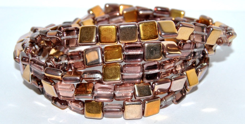 扁平方形压制玻璃珠，(00030B 27101)，玻璃，捷克共和国