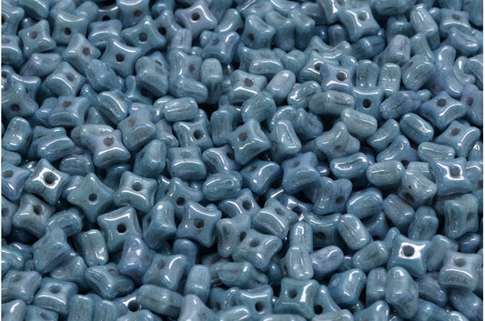 Orion Beads, White Luster Blue Full Coated (02010-14464), Glass, Czech Republic