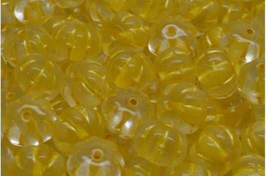 Pumpkin Beads, Crystal 54320 (00030-54320), Glass, Czech Republic
