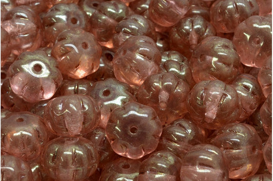 Pumpkin Beads, Crystal Luster Red Full Coated (00030-14495), Glass, Czech Republic