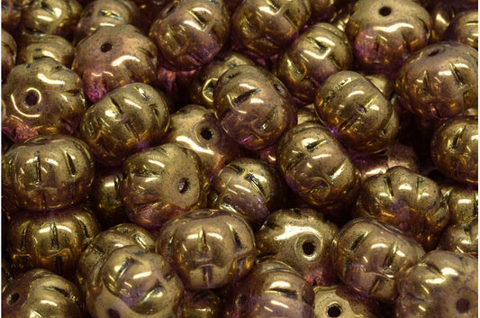 Pumpkin Beads, Crystal Luster Violet Full Coated (00030-14496), Glass, Czech Republic