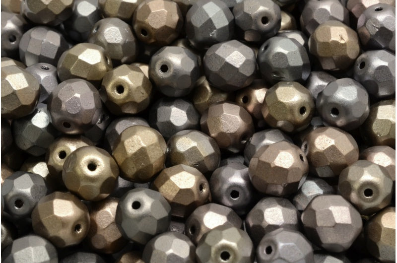 OUTLET 250g Round Faceted Fire Polished Beads, Crystal 2354 (00030-02354), Glass, Czech Republic