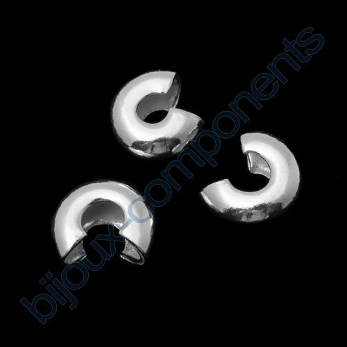 Cover for crimp bead, approx. 5.8 mm, Sterling Silver 925