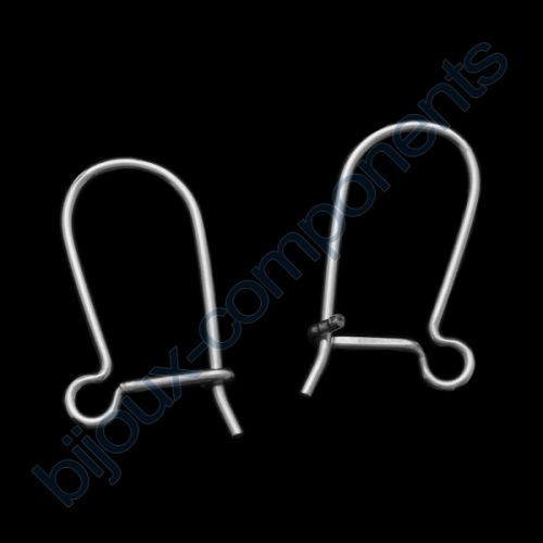 Afro Earring hook with safety catch, approx. 20x13 mm, Sterling Silver 925