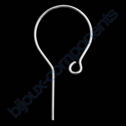 Afro Earring hook, approx. 25x13 mm, Sterling Silver 925