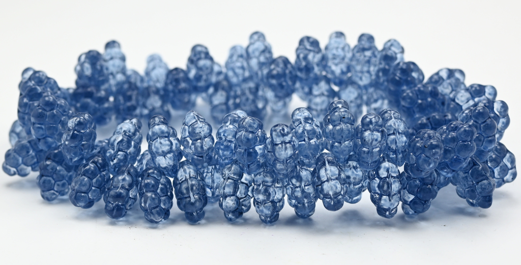 葡萄柚压制玻璃珠，水晶 43611 (1410-00030-43611)，玻璃，捷克共和国 ~ 串珠
