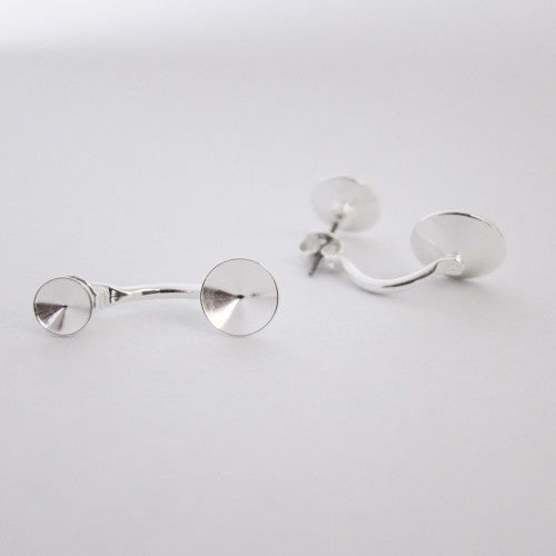 Titanium Stud Earring Findingss (beds) for rivoli 1122 6 mm and 8 mm (behind-the-ear)