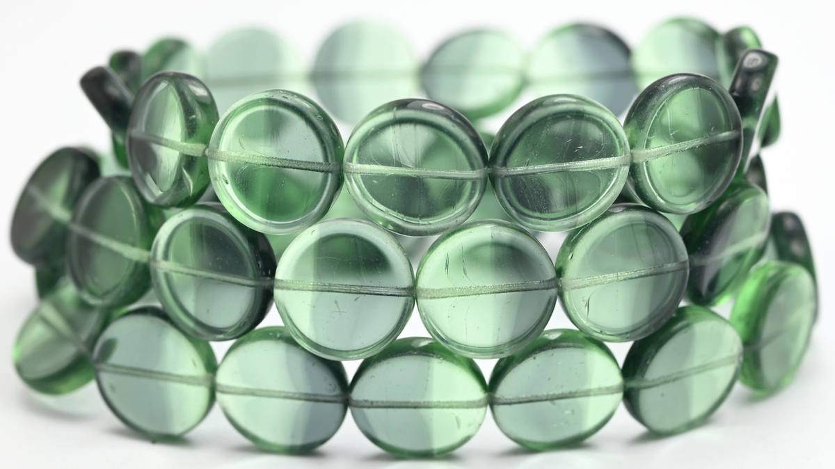 Flat Round Coin Beads, 5060030320 (15-5060030320), Glass, Czech Republic ~ STRANDED