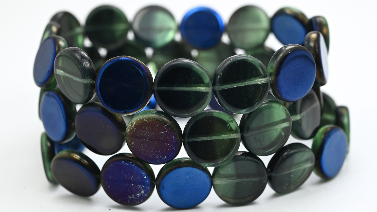 Flat Round Coin Beads, 5060030320 22201 (15-5060030320-22201), Glass, Czech Republic ~ STRANDED