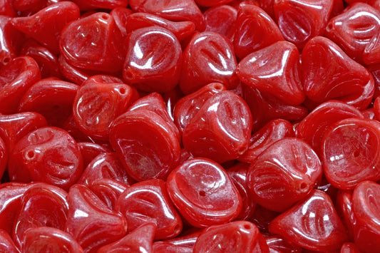 Daylily Flower Beads, 91210 Hematite (91210-14400), Glass, Czech Republic
