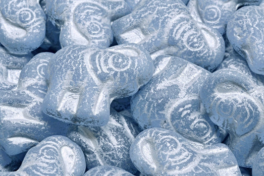 Elephant Beads, Transparent Light Amethyst Matte Silver Lined (20210-84100-54301), Glass, Czech Republic