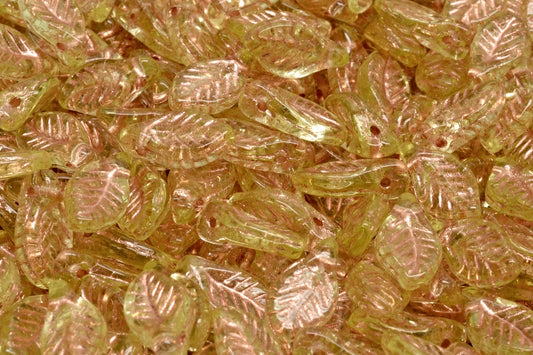 月桂叶珠，透明黄铜芯（80130-54307），玻璃，捷克共和国