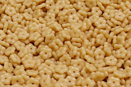 OUTLET 10 grams Forget Me Not Beads, 5 x 5 mm, Beige (13020), Glass, Czech Republic