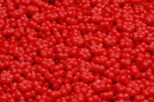 OUTLET 10 grams Forget Me Not Beads, 5 x 5 mm, Opaque Red (93200), Glass, Czech Republic