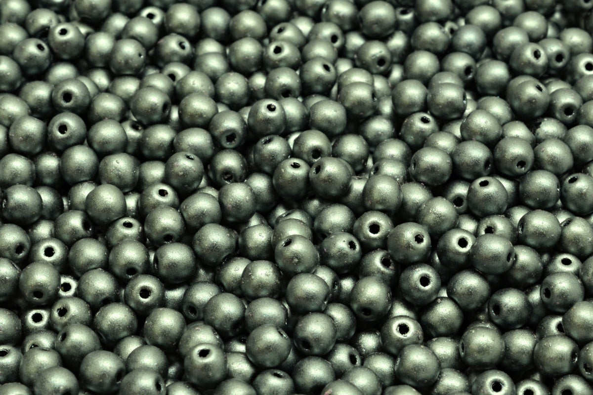 OUTLET 10 grams Nice Leaf Beads, 4 x 4 mm, Black 79082 (23980-79082), Glass, Czech Republic