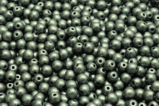 OUTLET 10 grams Nice Leaf Beads, 4 x 4 mm, Black 79082 (23980-79082), Glass, Czech Republic