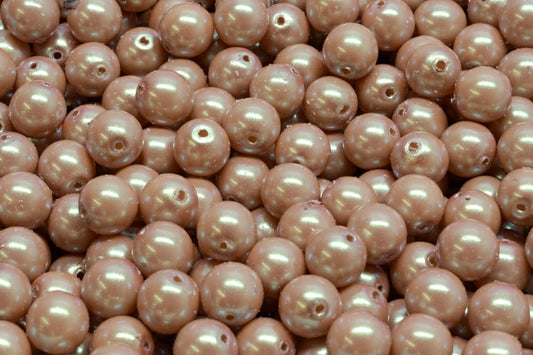 OUTLET 10 grams Round Druck Beads, 6 x 6 mm, White 77203 (02010-77203), Glass, Czech Republic