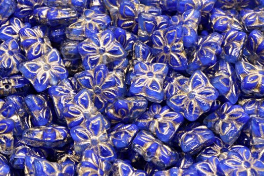 Butterfly Beads, R0336 Gold Lined (R0336-54302), Glass, Czech Republic