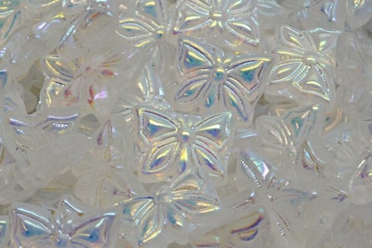 蝴蝶珠，水晶AB彩（双面）（00030-28703），玻璃，捷克共和国
