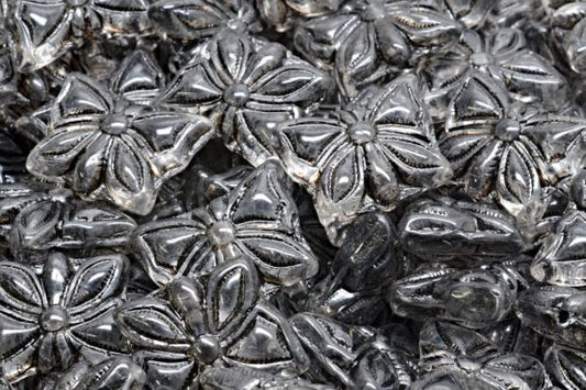 Butterfly Beads, Crystal Black Lined (00030-54313), Glass, Czech Republic