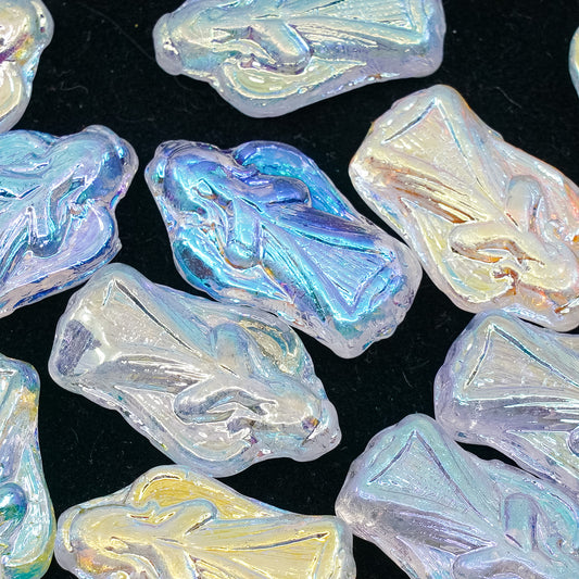 OUTLET 250g/50g Angel Beads, 23 x 13 mm, Crystal Ab Full (2X Side) (00030-28703), Glass, Czech Republic
