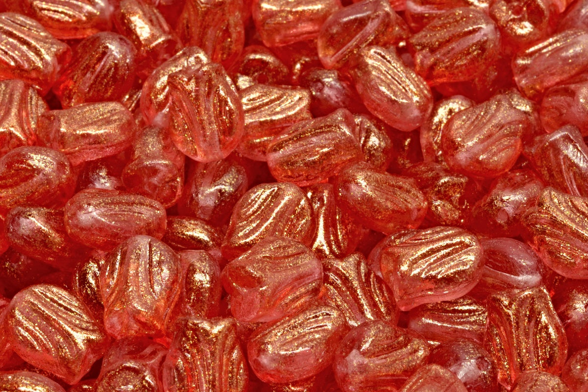 OUTLET 10 grams Mini Tulip Beads, 9 x 7 mm, Crystal 541011 (00030-541011), Glass, Czech Republic