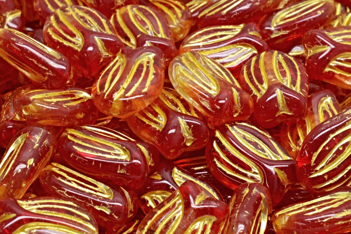 OUTLET 10 grams Mini Tulip Beads, R0098 54320 (R0098-54320), Glass, Czech Republic