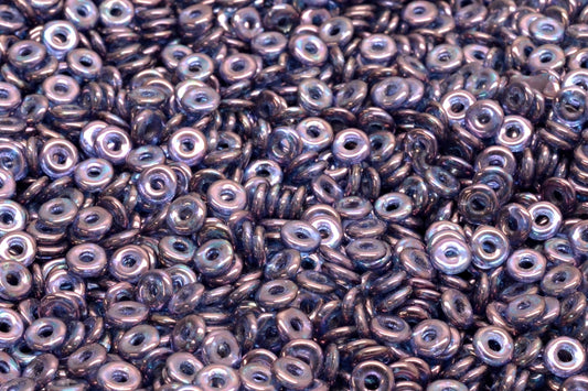 Fish Ring Pressed Glass Beads (Like O-Bead Or Demi Round), Crystal Nebula (00030-15001), Glass, Czech Republic
