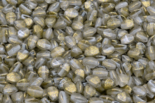 OUTLET 10 grams Pinch Beads, 5 x 5 mm, Crystal Gold (00030-542013), Glass, Czech Republic