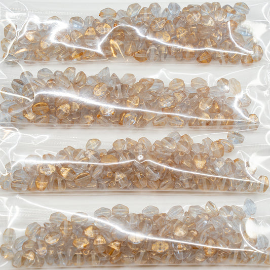 OUTLET 10 克捏珠，5 x 5 毫米，透明浅紫水晶 (20210)，玻璃，捷克共和国