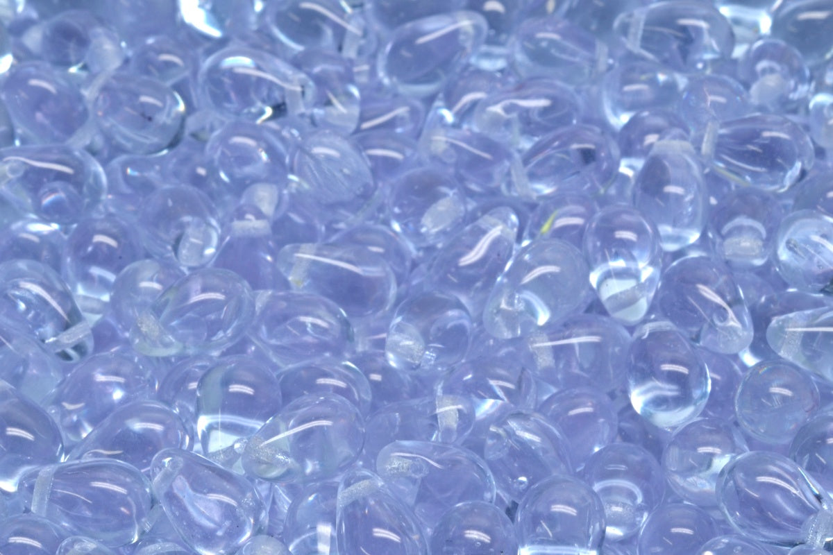 Drop Beads, Transparent Light Amethyst (20210), Glass, Czech Republic