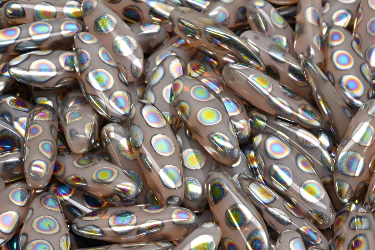 Dagger Beads, Opal Pink 2810A (71111-2810A), Glass, Czech Republic