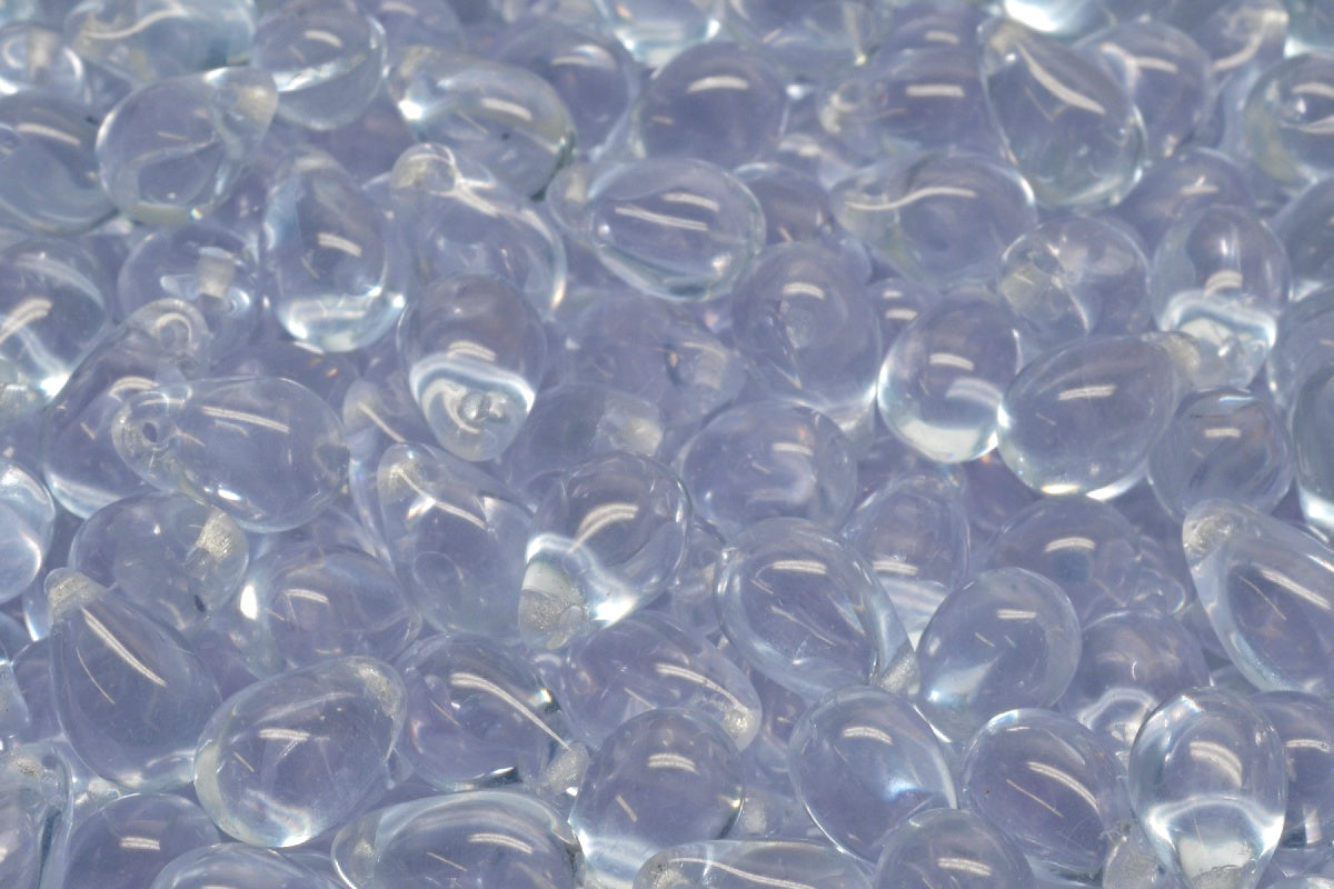 Drop Beads, Transparent Light Amethyst (20210), Glass, Czech Republic