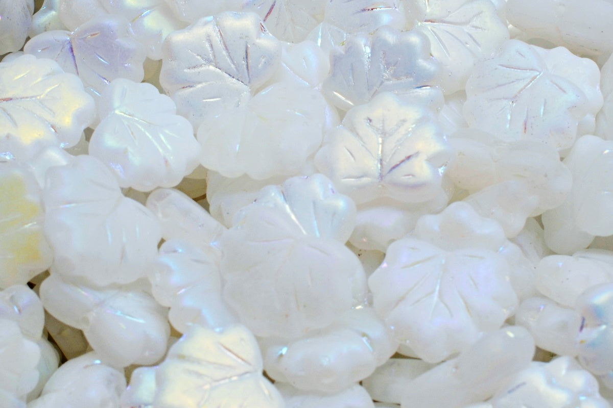 Maple Leaf Beads, R0034 Matte Ab Full (2X Side) (R0034-84100-28703), Glass, Czech Republic
