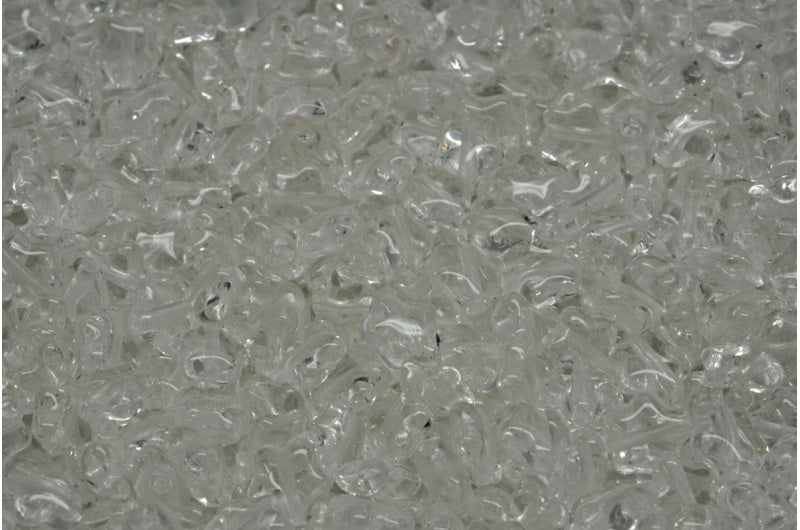 Flat Star Beads, Crystal (00030), Glass, Czech Republic