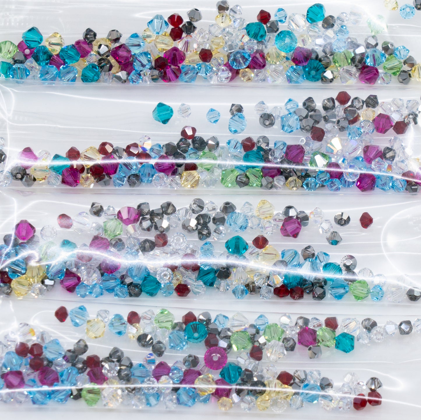 OUTLET 5 grams Swarovski Bicone Bead Mix 3 & 4 mm, Mix 002, Glass, Austria