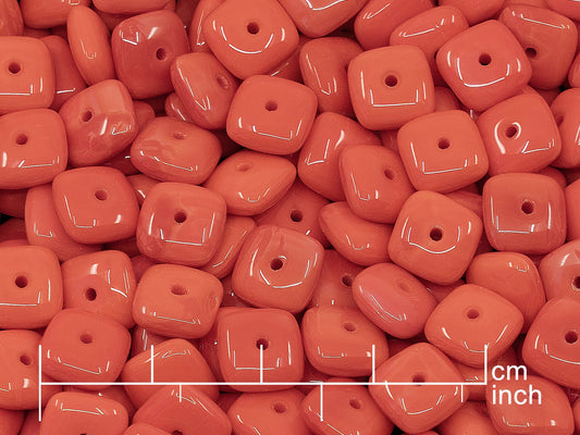 OUTLET 10 grams Pressed Beads, Coral (93400), Glass, Czech Republic