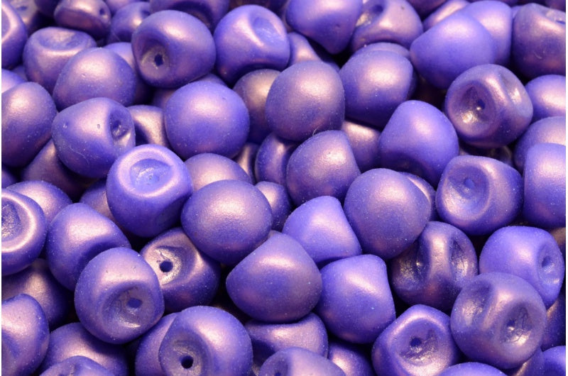 マッシュルームボタンビーズ、ホワイト 24110 (02010-24110)、ガラス、チェコ共和国