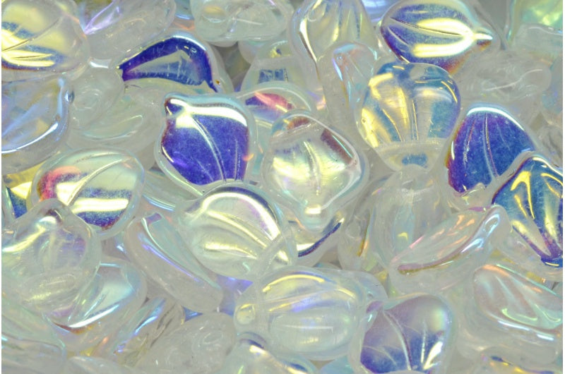 Peony Petal Beads, Crystal Ab (00030-28701), Glass, Czech Republic