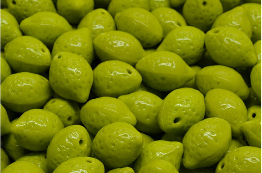 OUTLET 10 grams Lemon Beads, Opaque Green (53400), Glass, Czech Republic