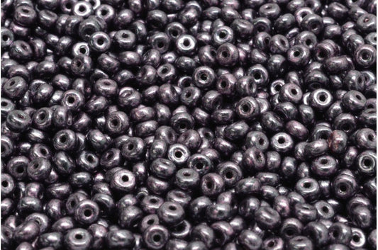 OUTLET 10 grams Rondelle Druck Beads, 3 x 4 mm, Black 57990 (23980-57990), Glass, Czech Republic