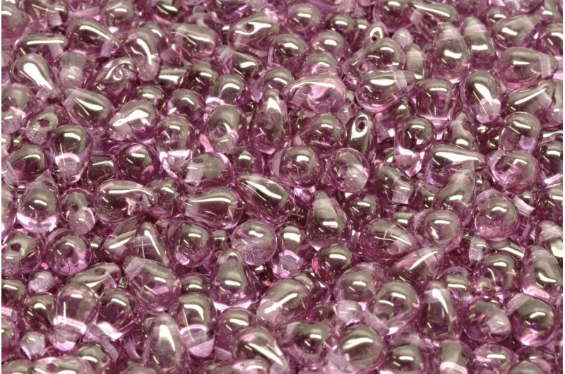 ドロップビーズ、クリスタルラスターリラ（00030-14494）、ガラス、チェコ共和国