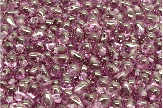 ドロップビーズ、クリスタルラスターリラ（00030-14494）、ガラス、チェコ共和国